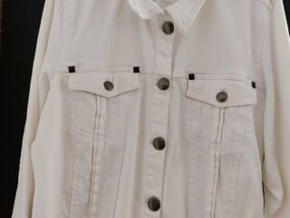 Talla Grande Cazadora vaquera blanca MS Mode
