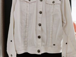 Talla Grande Cazadora vaquera blanca MS Mode