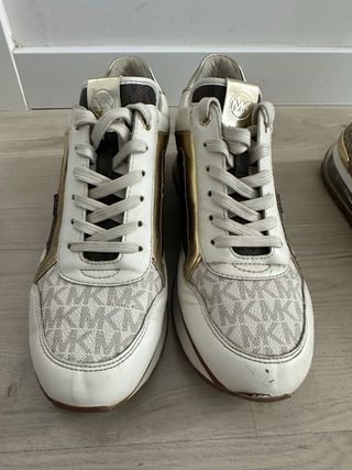 Zapatillas Michael Kors Talla 38 Oro Blanco
