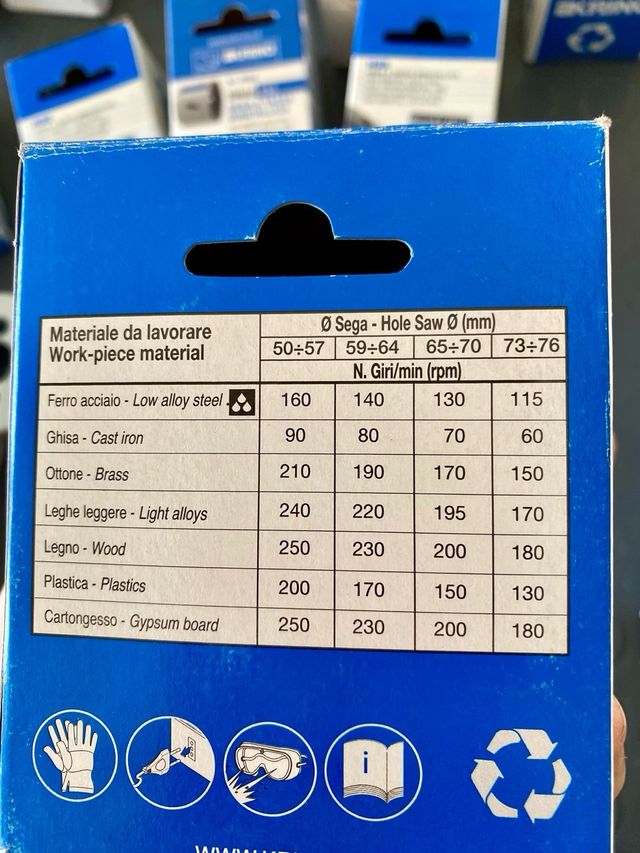 Seghe a tazza bimetallica HSS Krino