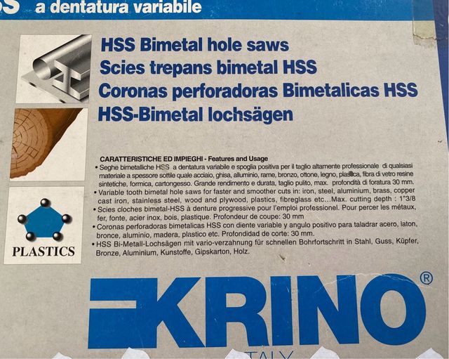 Seghe a tazza bimetallica HSS Krino