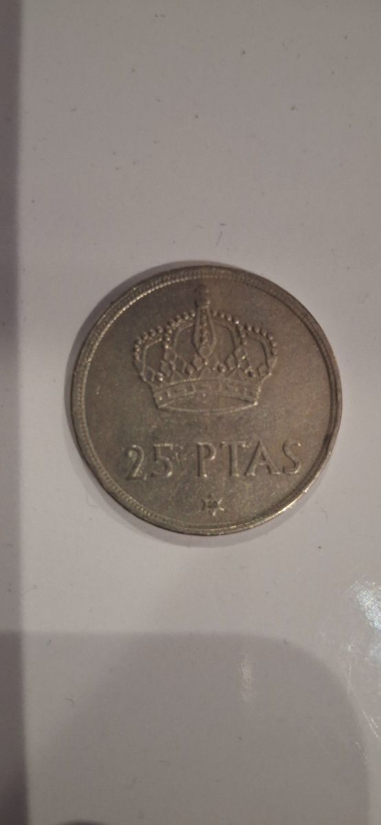 25 PTAS Corona 1975 monete