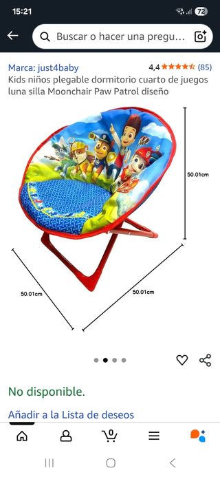 Sillón infantil Patrulla Canina plegable