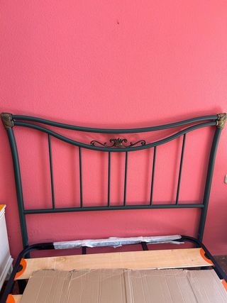 Cabezal de cama 135 cm forja verde