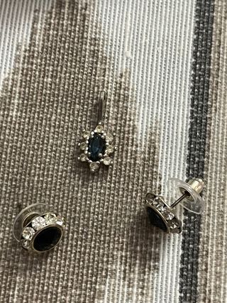 Conjunto antiguo pendientes y colgante. Bisutería 