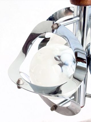 Lampadario Space Age vintage in acciaio anni ‘70