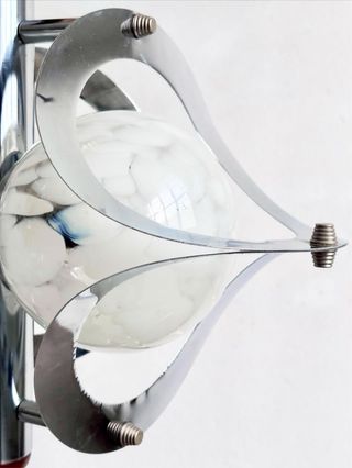 Lampadario Space Age vintage in acciaio anni ‘70