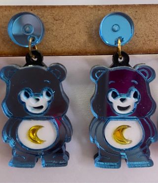 Pendientes Oso Luna Azul