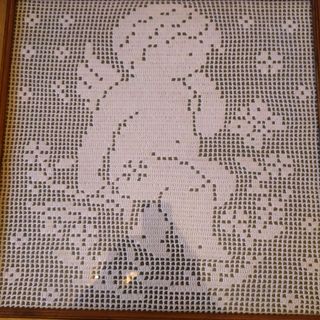 Quadro uncinetto angioletto fatto a mano