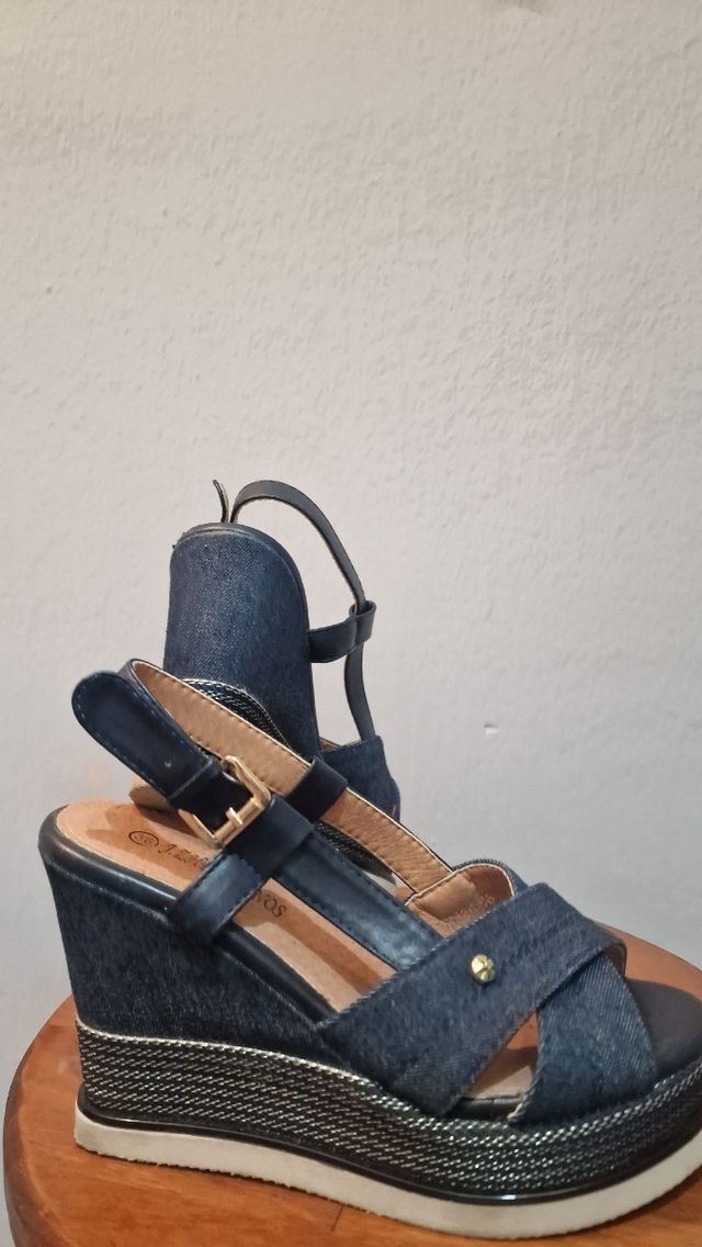 Zapatos de cuña vaqueros