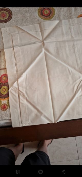 Lenzuola Parure lino anni '50 ricamato