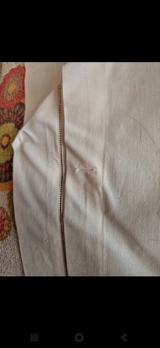 Lenzuola Parure lino anni '50 ricamato