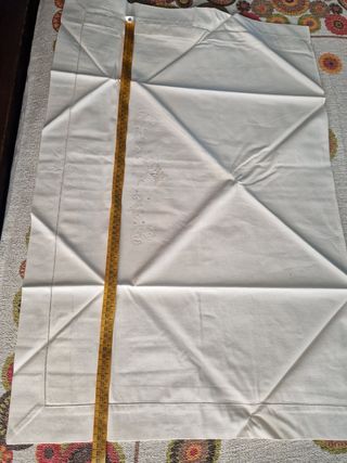 Lenzuola Parure lino anni '50 ricamato