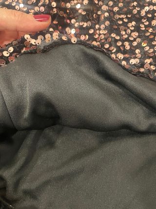 Minifalda de lentejuelas y terciopelo