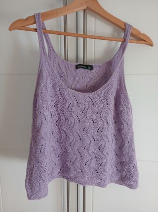 Top Stradivarius Morado Talla S