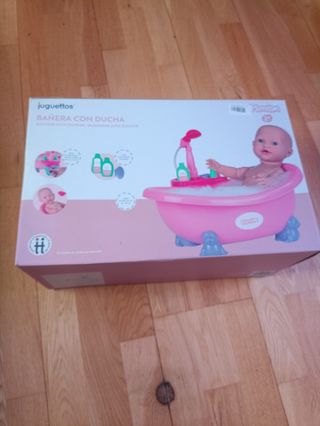 Bañera con ducha para muñecas Juguettos