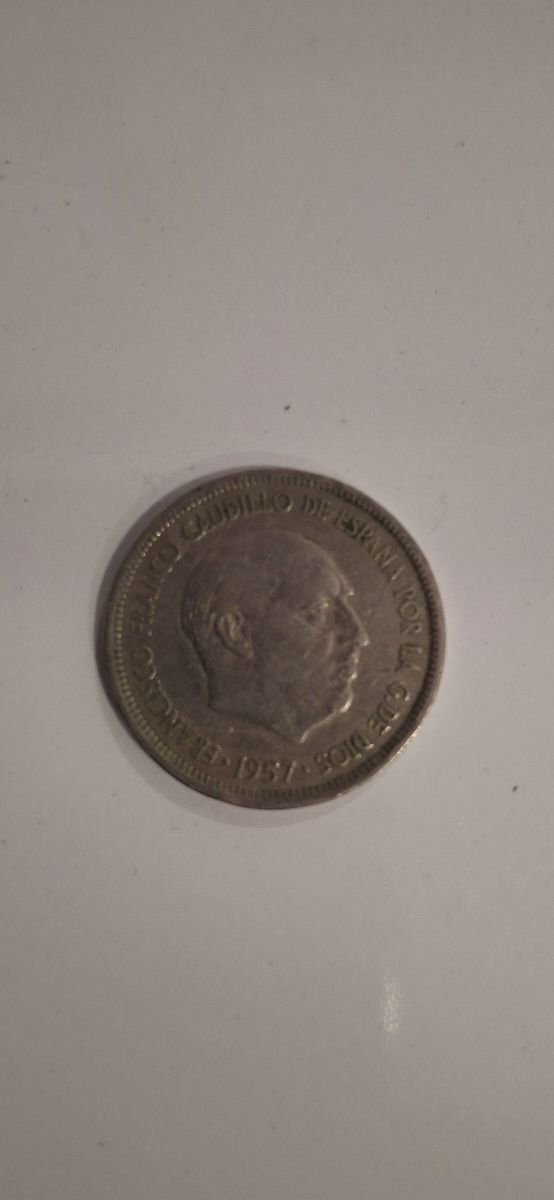 1957 5 Ptas monete