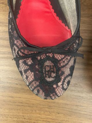 Bailarinas Carolina Herrera CH encaje negro