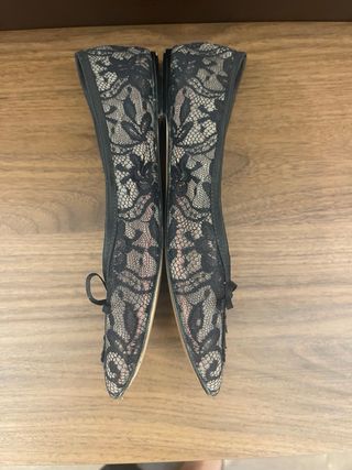 Bailarinas Carolina Herrera CH encaje negro