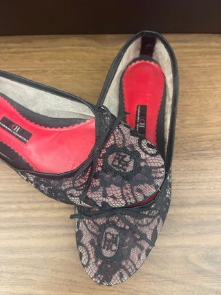 Bailarinas Carolina Herrera CH encaje negro