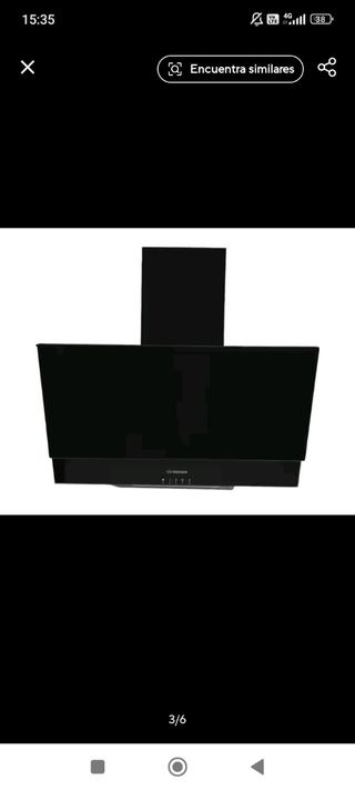 Campana extractora negra