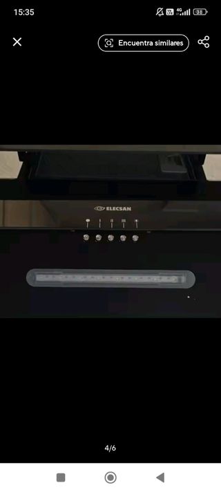 Campana extractora negra