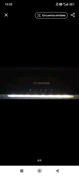 Campana extractora negra