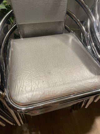 Set 20 Sillas Plateados Hostelería Tubo Acero