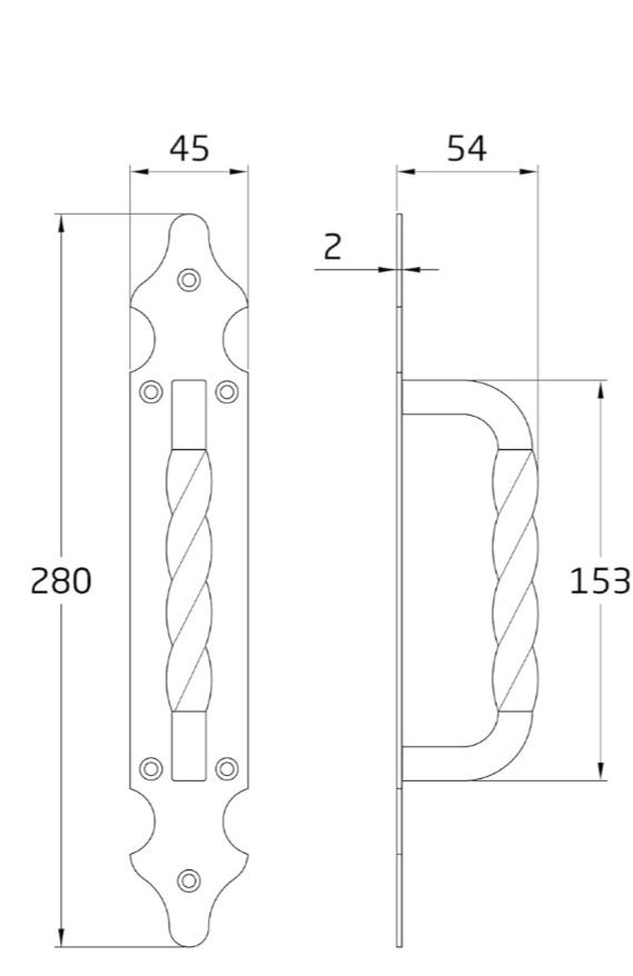 Manillón Rústico Negro