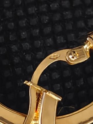Pendientes oro 18k aro mediano greca051-04-00391
