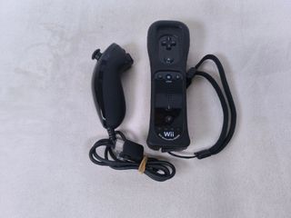Mandos Wii Nintendo Motion Plus (Negro) + Nunchuk