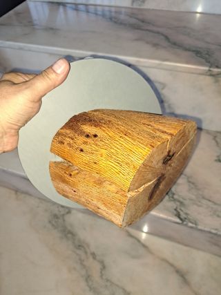 Espejo decorativo con base de madera