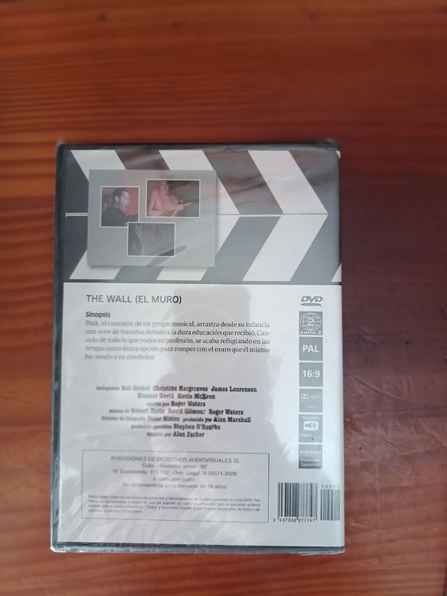 DVD Película El Muro sin abrir  Cds del Muro doble