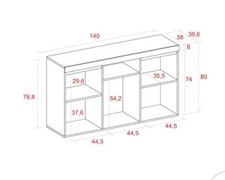 Aparador buffet de estilo nórdico - industrial