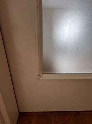 2 uds Puertas blancas lacadas con 4 cristales 
