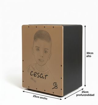 Cajón Flamenco Infantil Personalizado "CB"