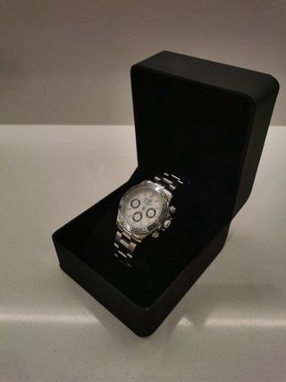 Seiko Mod Plateado Blanco