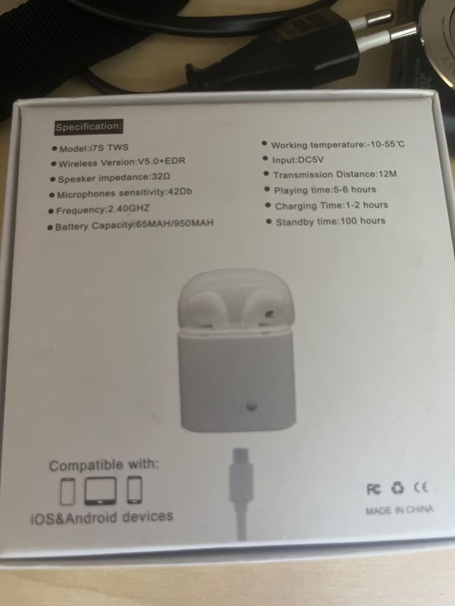 Auriculares Bluetooth i7S TWS