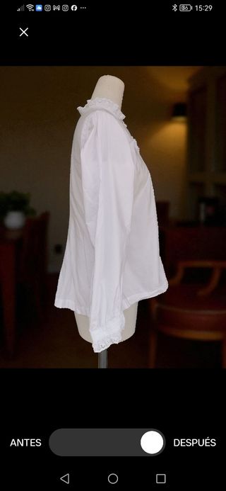 Blusa Victoriana Antigua algodón 