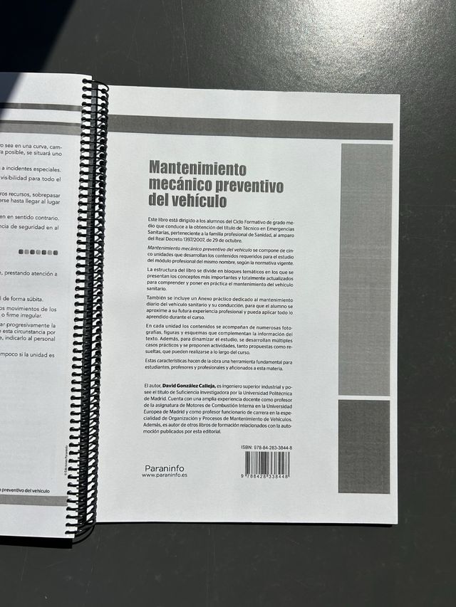 Mantenimiento mecánico preventivo del vehículo
