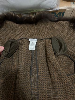 Cappotto Lana Donna Taglia 52 Marrone