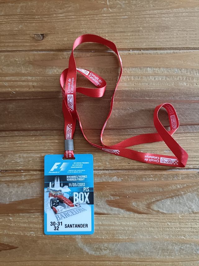 Acreditación Boxes F1 Montmeló 2012