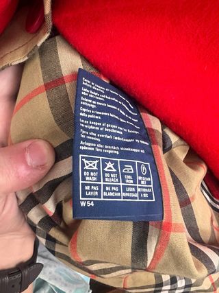 Giacca Vintage Burberry's Rossa in Lana e Alpaca