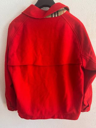 Giacca Vintage Burberry's Rossa in Lana e Alpaca