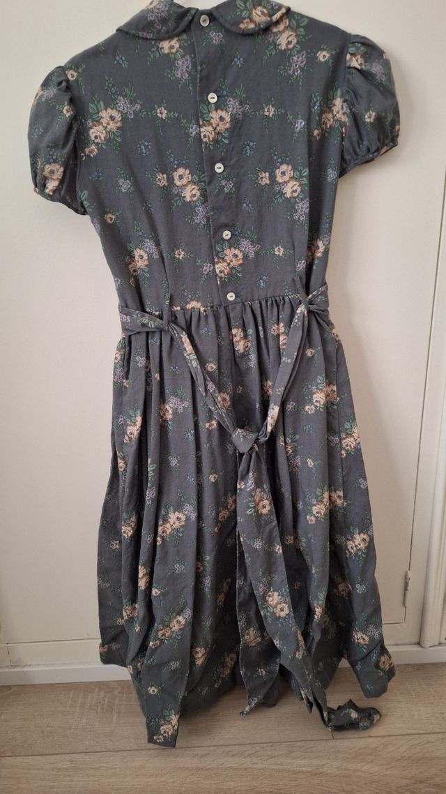 Vestido vintage niña floral 10 años