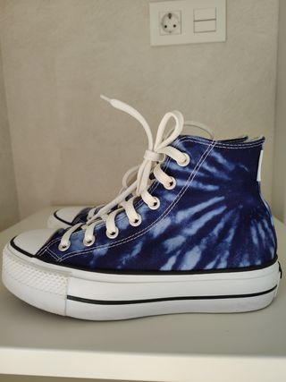 Converse Plataforma Tie Dye Azul
