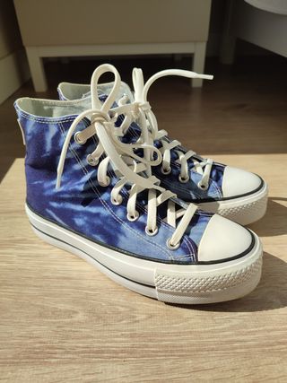 Converse Plataforma Tie Dye Azul