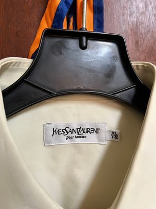 Camisa Yves Saint Laurent Vintage Talla XL Amarill