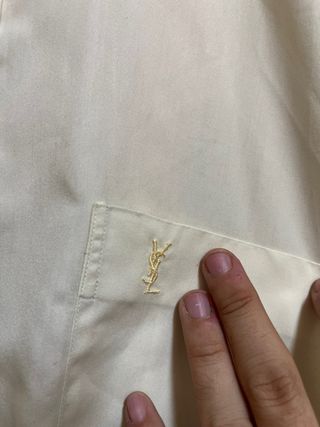 Camisa Yves Saint Laurent Vintage Talla XL Amarill