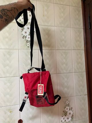 Bandolera Diesel Roja Vintage